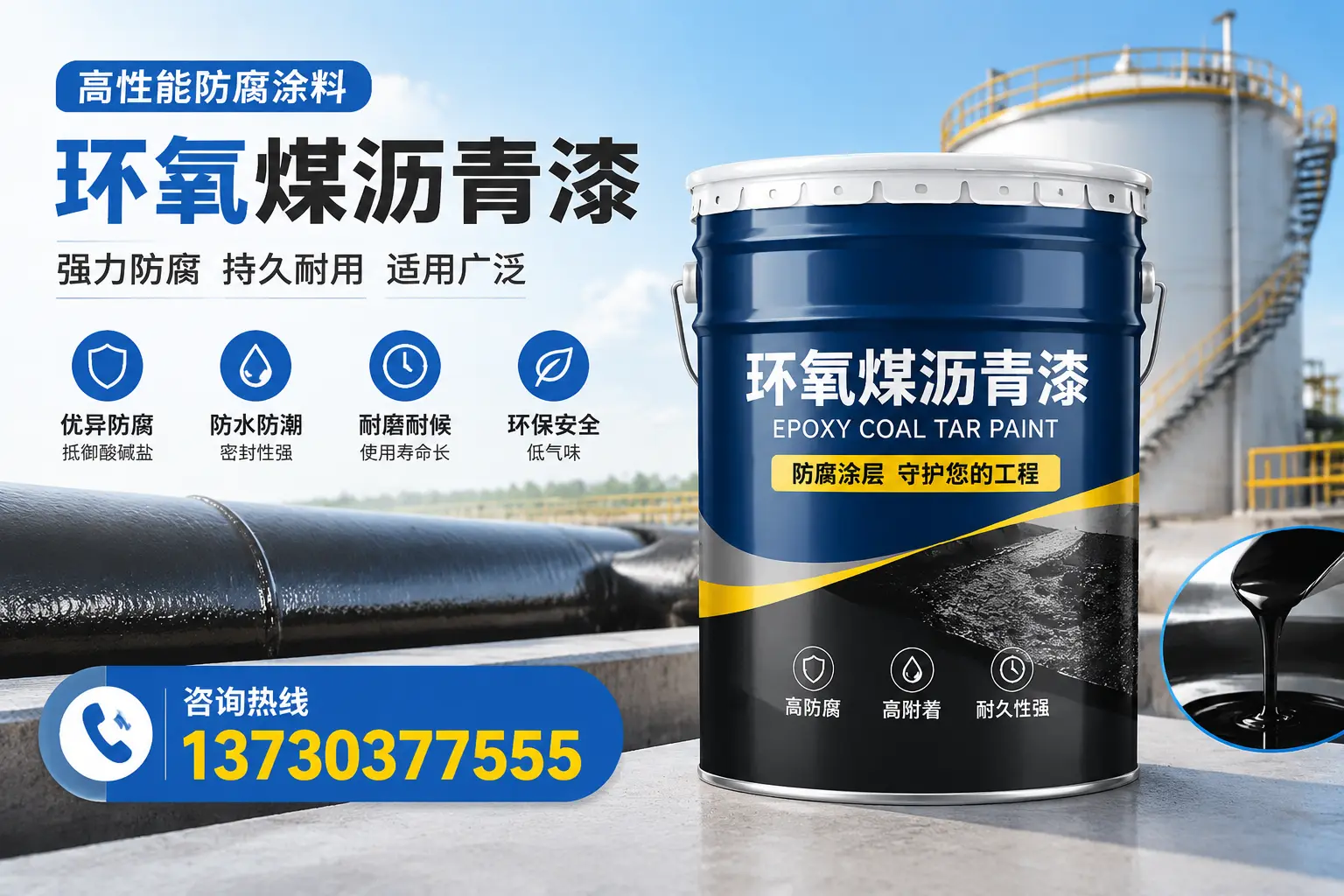环氧煤沥青漆的耐久性分析,适合酒泉的使用场景